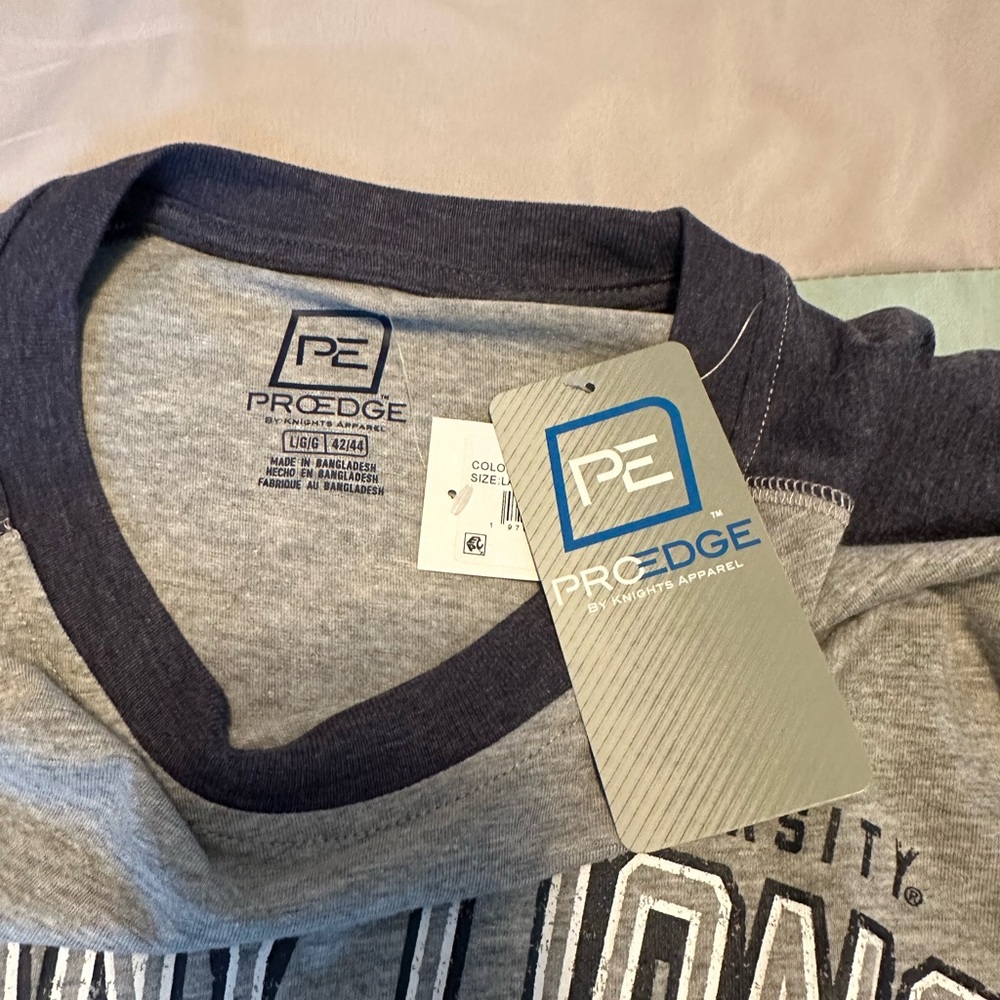 Penn State Knights Apparel ProEdge Gray and Navy Shirt size Large NWT - Picture 5 of 5